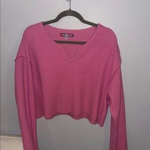 Urban Outfitters Pink Cropped Sweatshirt